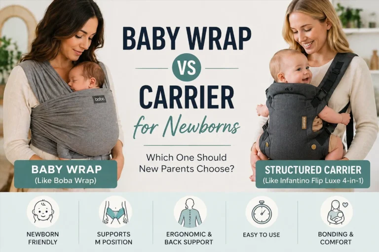 baby wrap vs carrier for newborn comparison featured image