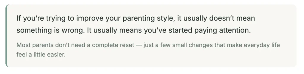 improve parenting style reassurance for new parents feeling unsure