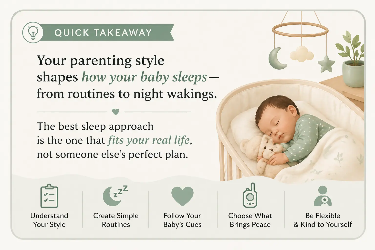 parenting style baby sleep quick takeaway for new parents