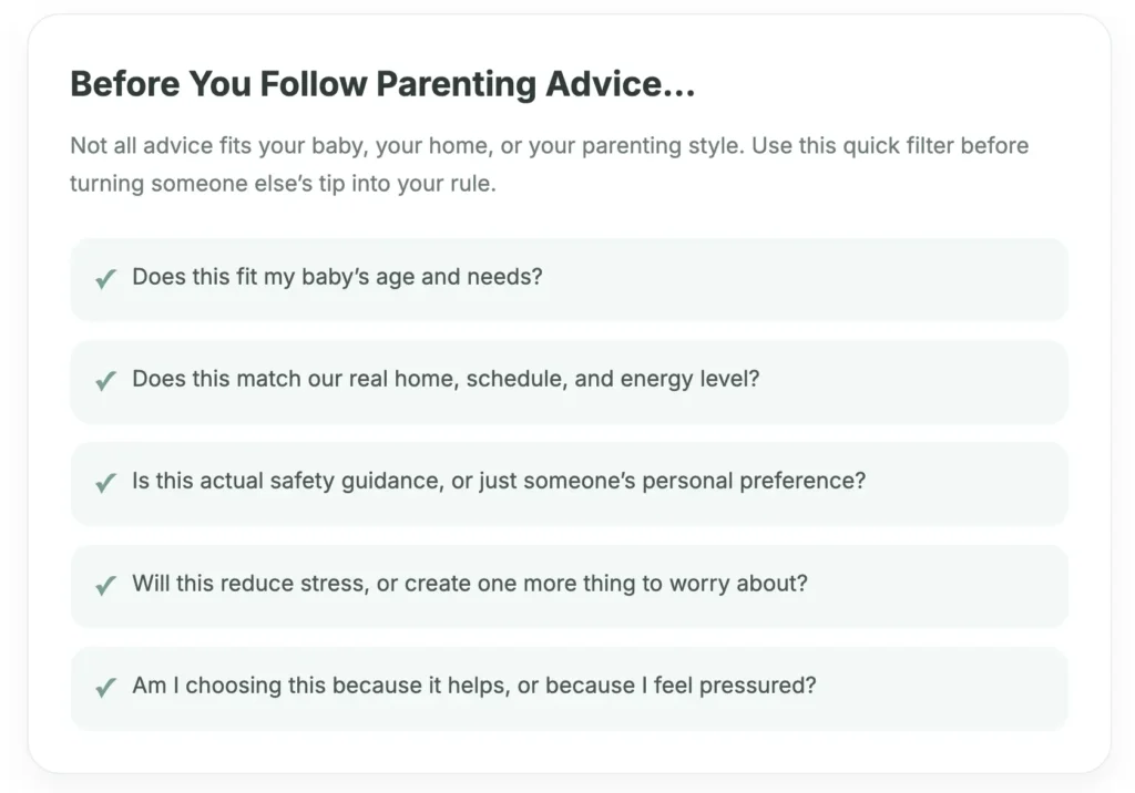 parenting style mistakes advice filter checklist for new parents