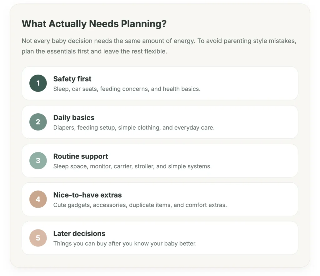 parenting style mistakes priority ladder for new parents