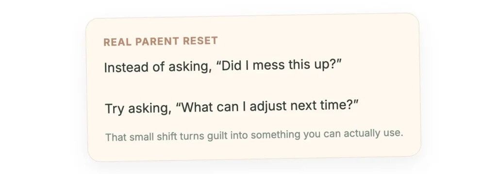 parenting style mistakes mindset reset for new parents