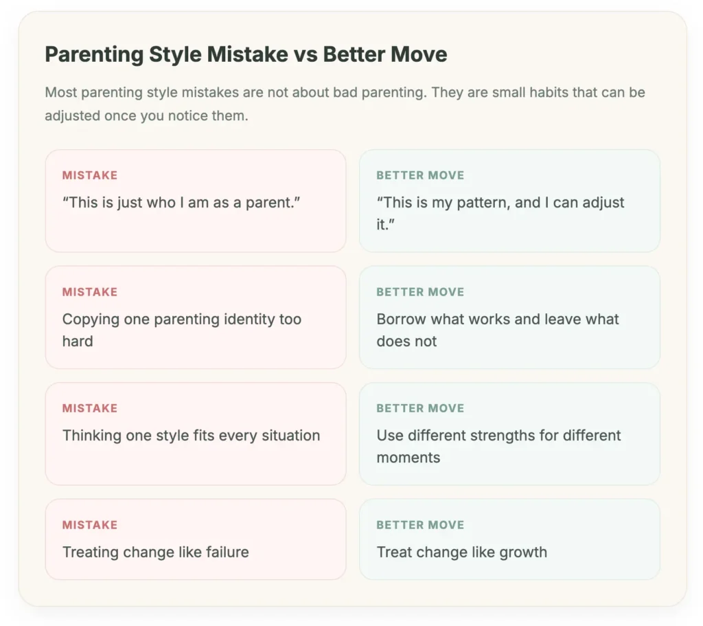 parenting style mistakes vs better moves for new parents