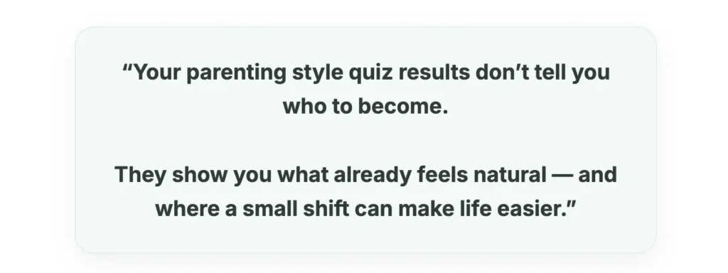 parenting style quiz results meaning quote for new parents
