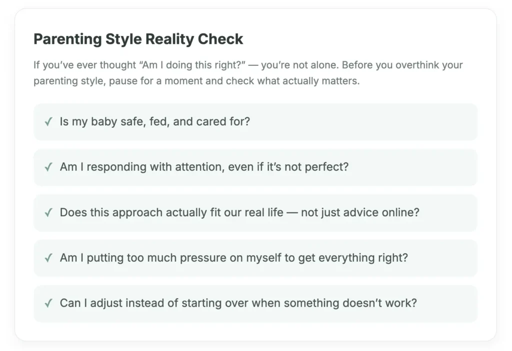 parenting style examples reality check checklist for new parents