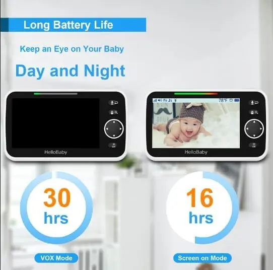 HelloBaby 6 inch Video Baby Monitor