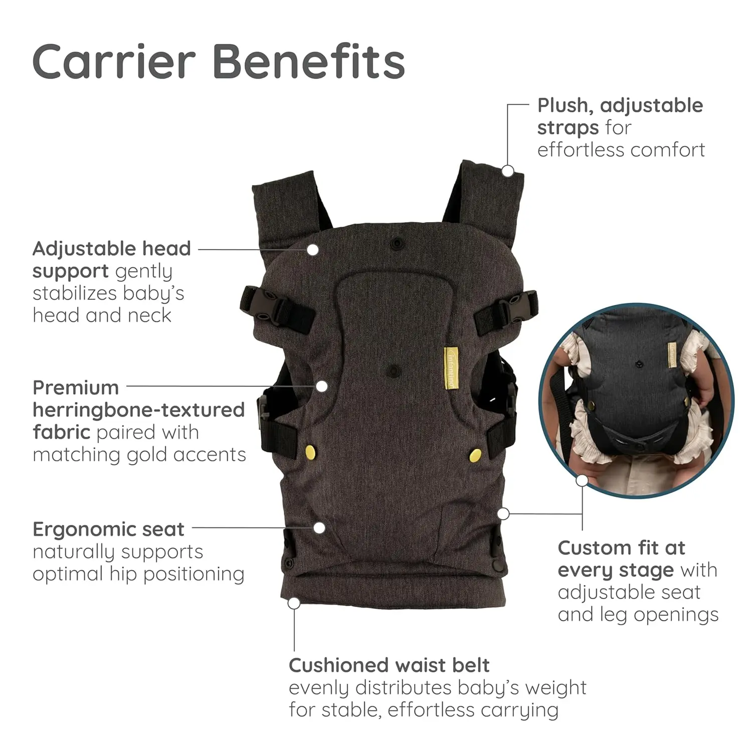best baby carriers for new parents Infantino Flip Luxe carrier