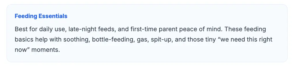 Feeding essentials for a first-time baby registry