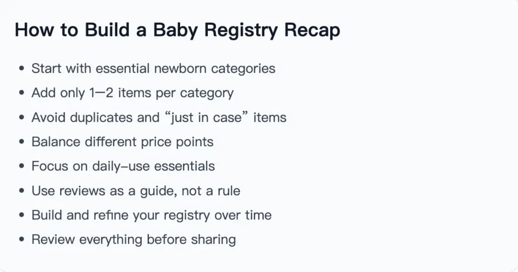 how to build a baby registry recap with simple steps for first-time parents