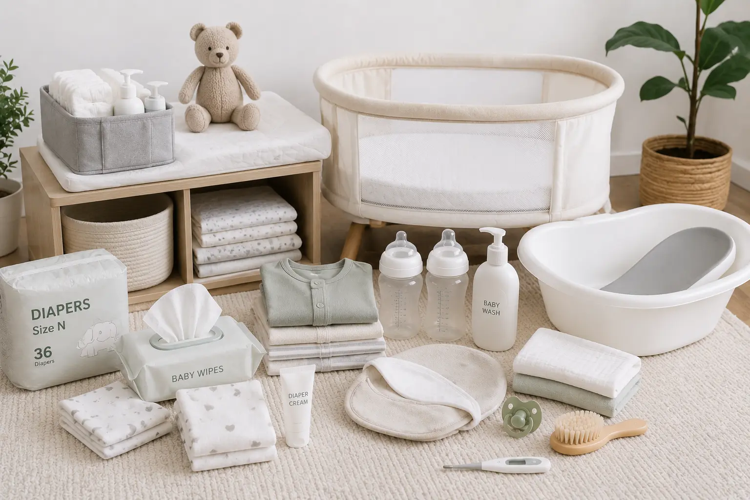 Minimalist newborn essentials