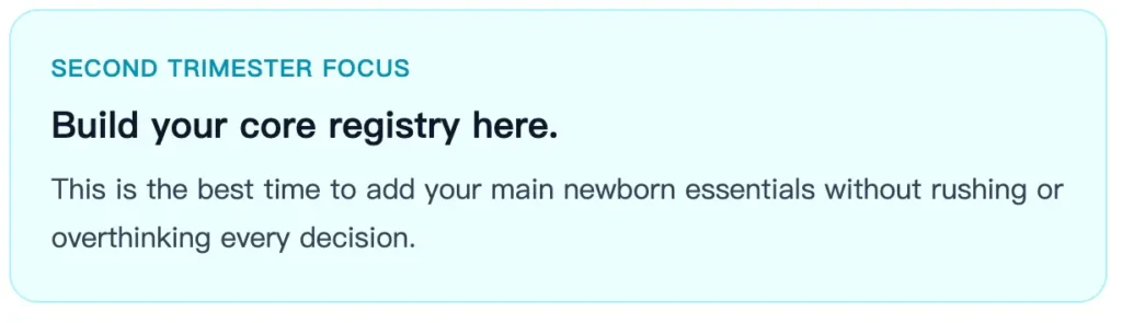 second trimester baby registry checklist focus building core newborn essentials