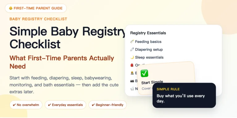 simple baby registry checklist for first-time parents