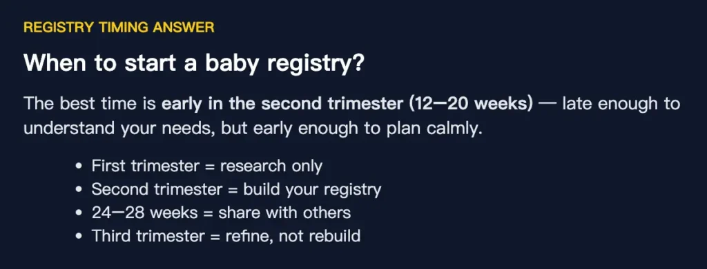 when to start baby registry quick answer timeline for first-time parents